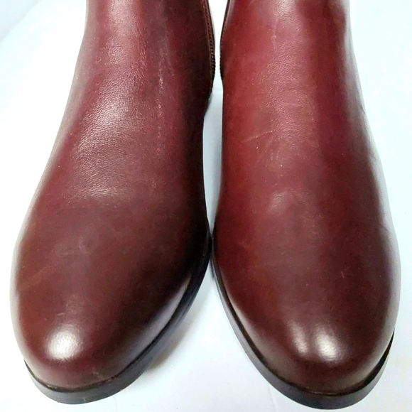 NWOB MICHAEL Michael Kors Bromley Leather Over Knee Riding Boots Sz6.5 Burgandy - Picture 7 of 8